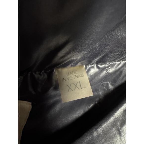 S13 New York Jacket Mens 2XL Black Hooded Puffer Down Feather Full Zip Quilted - Picture 7 of 11